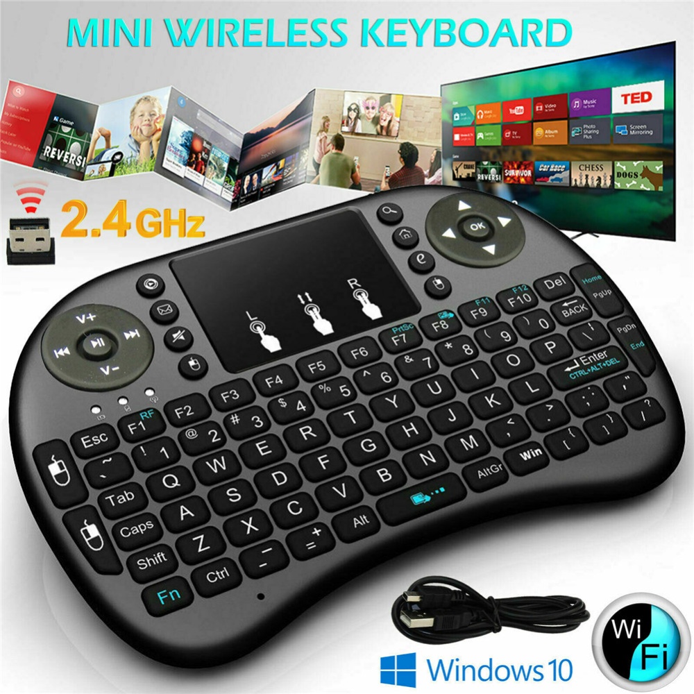 Wireless Keyboard Mini 2.4G with Touchpad for PC Android Smart TV BOX KY black - Image 3