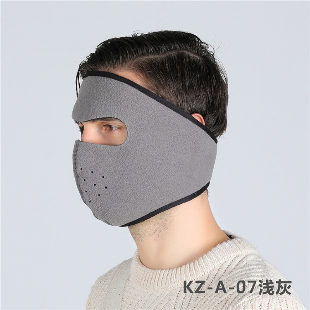 Motorcycle Cycling Ski Cold Winter Cold-proof Ear Warmer Sports Half Face Mask Dark gray_free size - Image 3