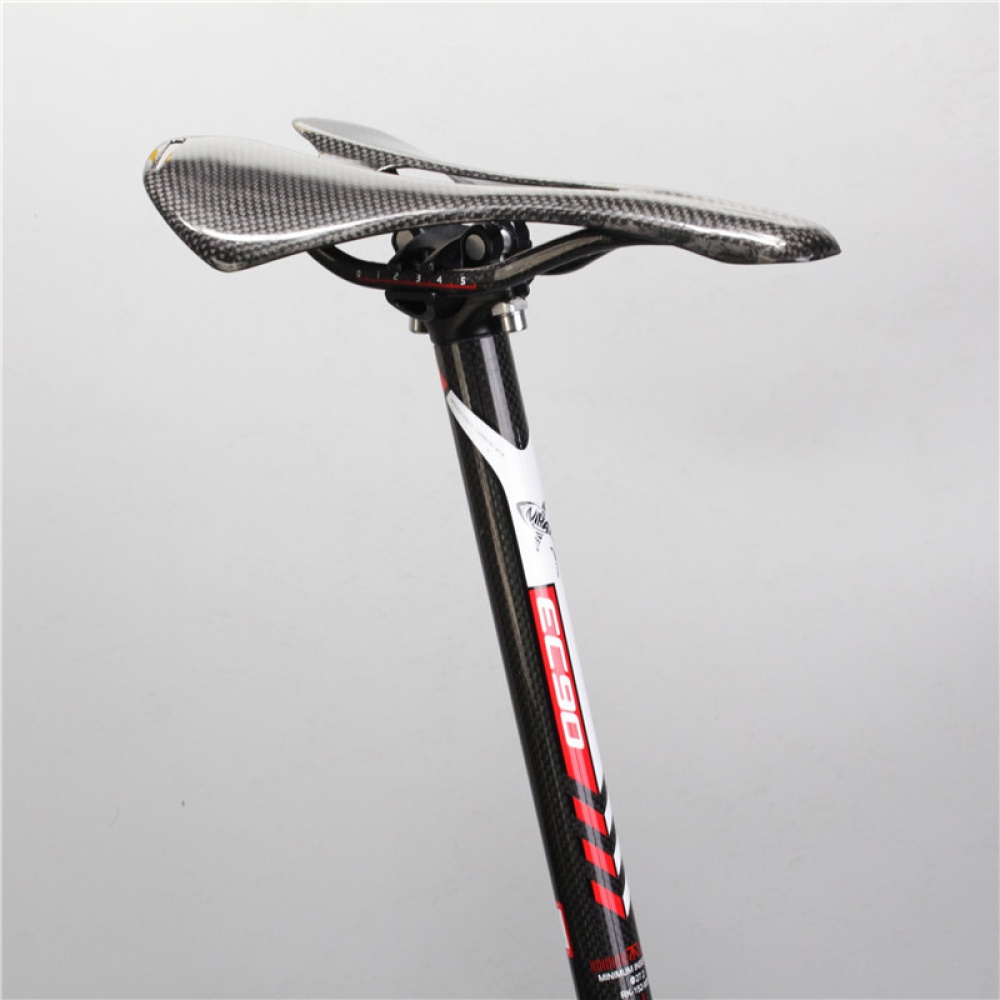 MTB Carbon Fiber Bicycle Seatpost Ultralight Seat Tube 27.2 30.8 31.6mm Road Bike Post red_31.6-400mm - Image 2