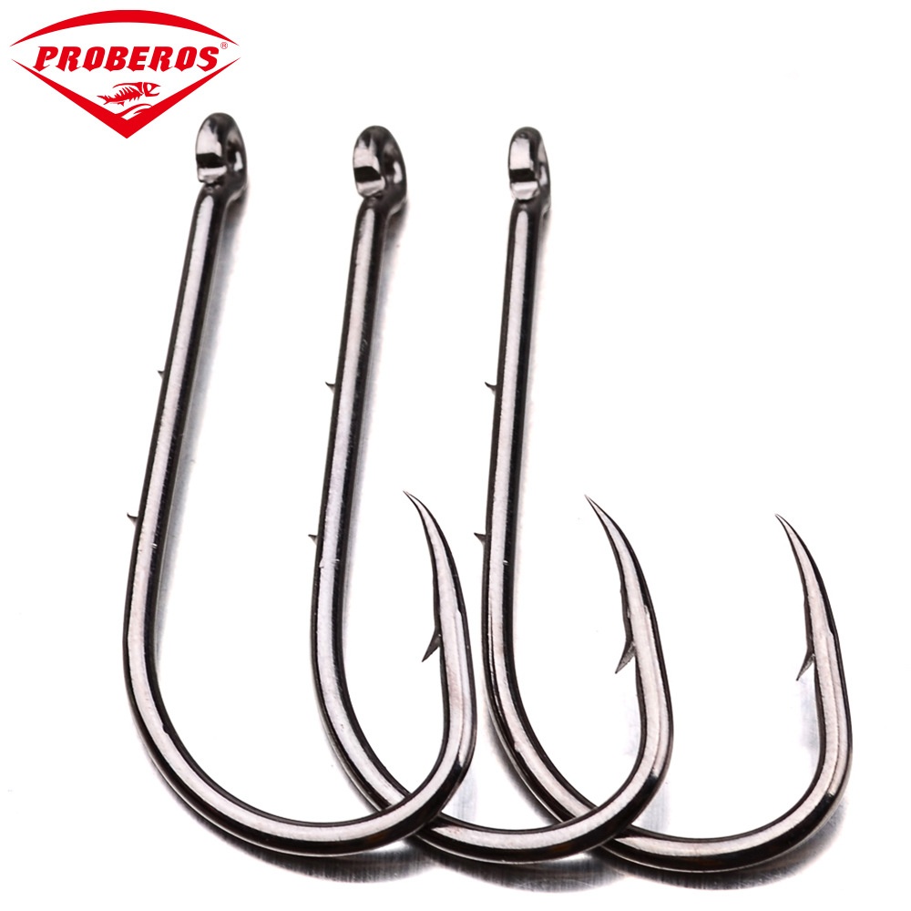 100pcs Pack High Carbon Steel Durable Fish Hook Baits Holder Fishing Hooks 6 # (100 pcs / pack) - Image 3