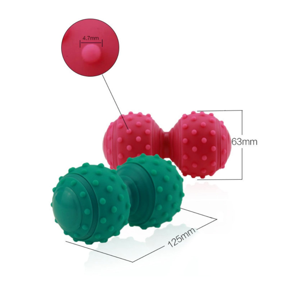 Convex Silicone Massage Ball Yoga Roller Body Massager Back Trigger Pain Reliever black - Image 3