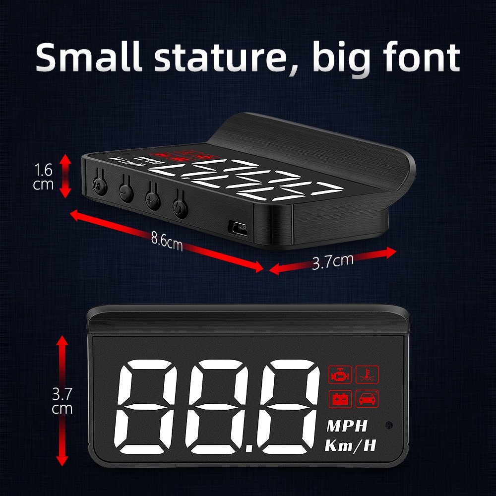 Universal Portable 3.5 Inch Hud Head Up Display M3 Obd Obd2 Hd Vehicle-mounted - Image 3