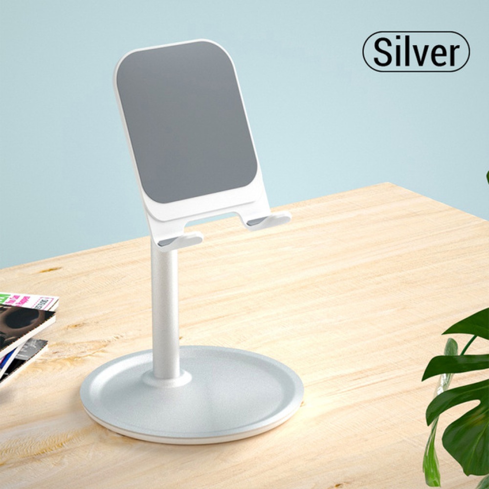 Mobile Phone Holder Stand Cell Tablet Universal Desk for iPhone X 8 7 Samsung Desktop Accessories Silver - Image 3