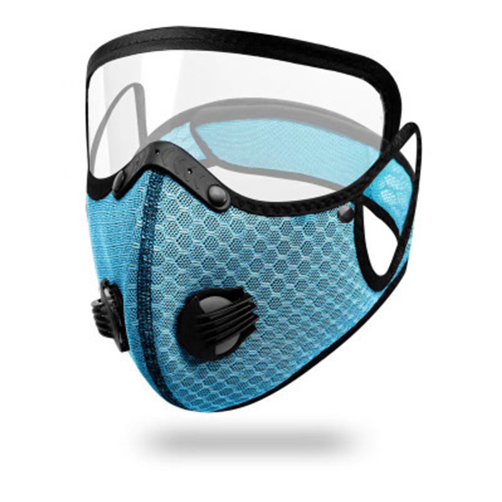 Cycling Face Mask Goggles Outdoor Anti-fog Dust-proof Breathable Light gray (with eye mask) - Image 2