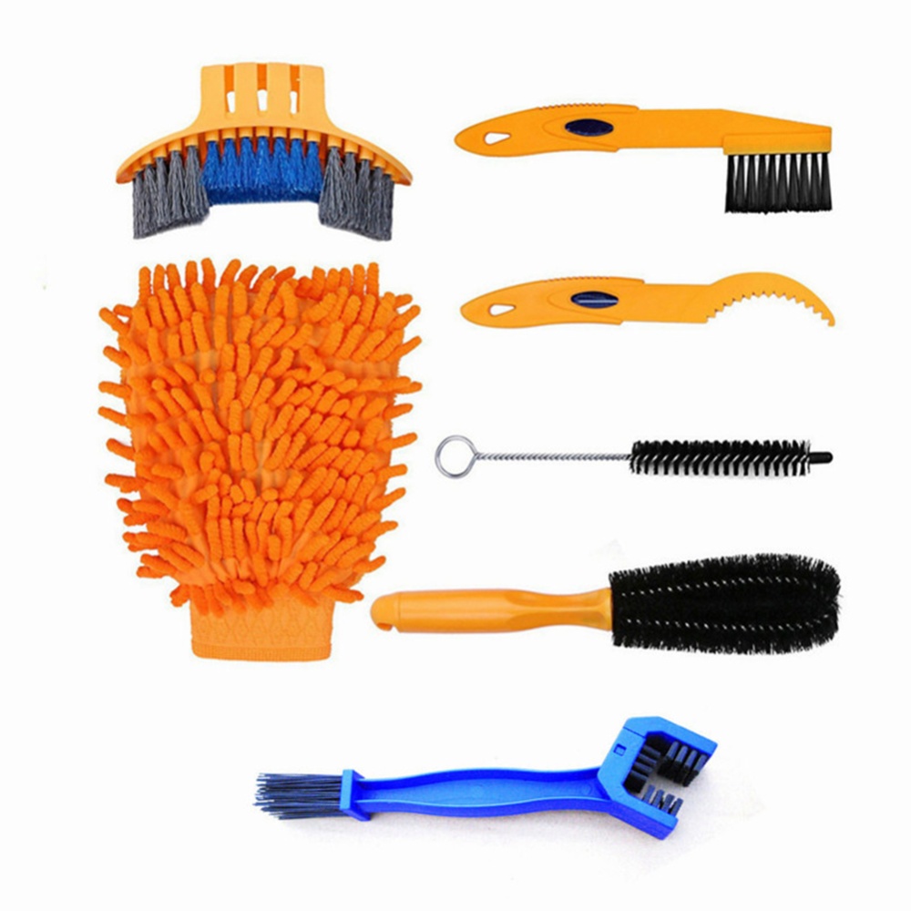 Bicycle Chain Washer Set Mountain Bike Accessory Too Cleaning Brush 7-piece set_One size - Image 3