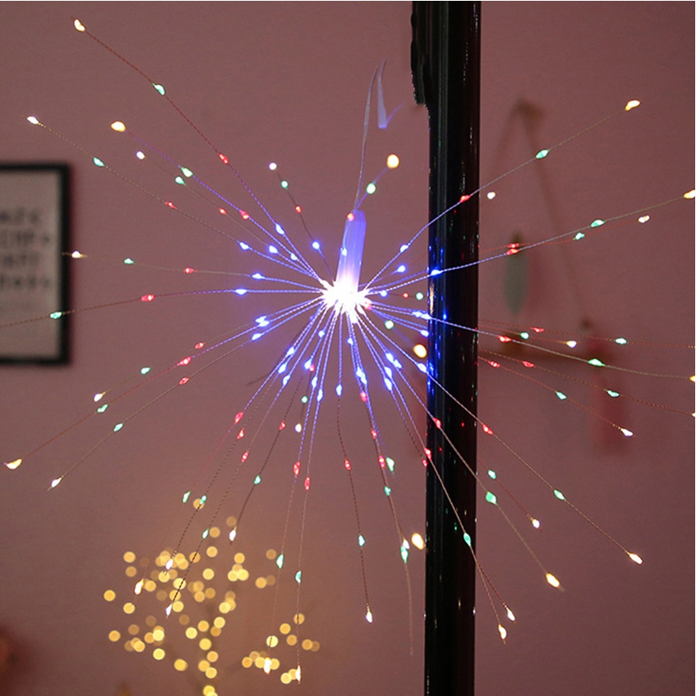 160 LED Fireworks Fairy String Light Battery Powered Garland Outdoor Christmas Decoration Color