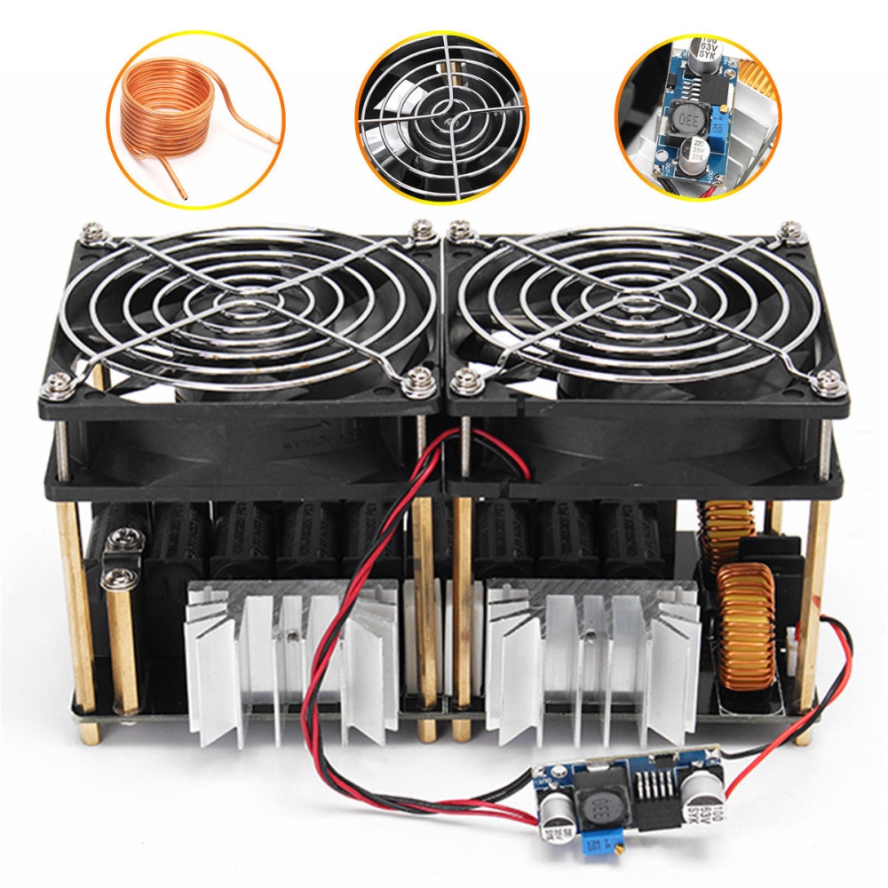 1800W/2500W ZVS Induction Heater Heating Machine PCB Board Module Flyback Driver Cooling Fan Interface+ Coil 1800W - Image 3