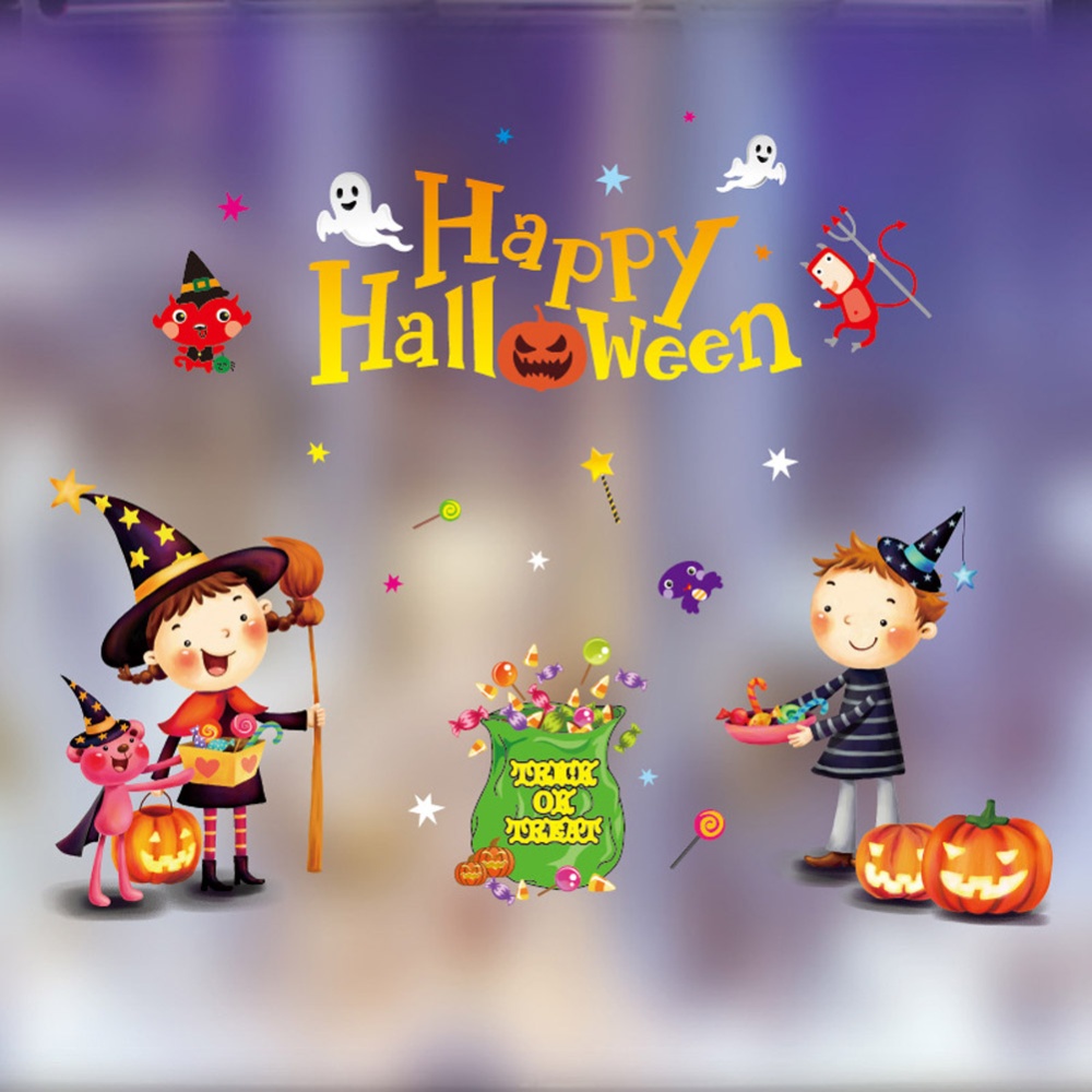 Static Sticker Halloween Display Window Decoration Prop for Home Office Dormitory