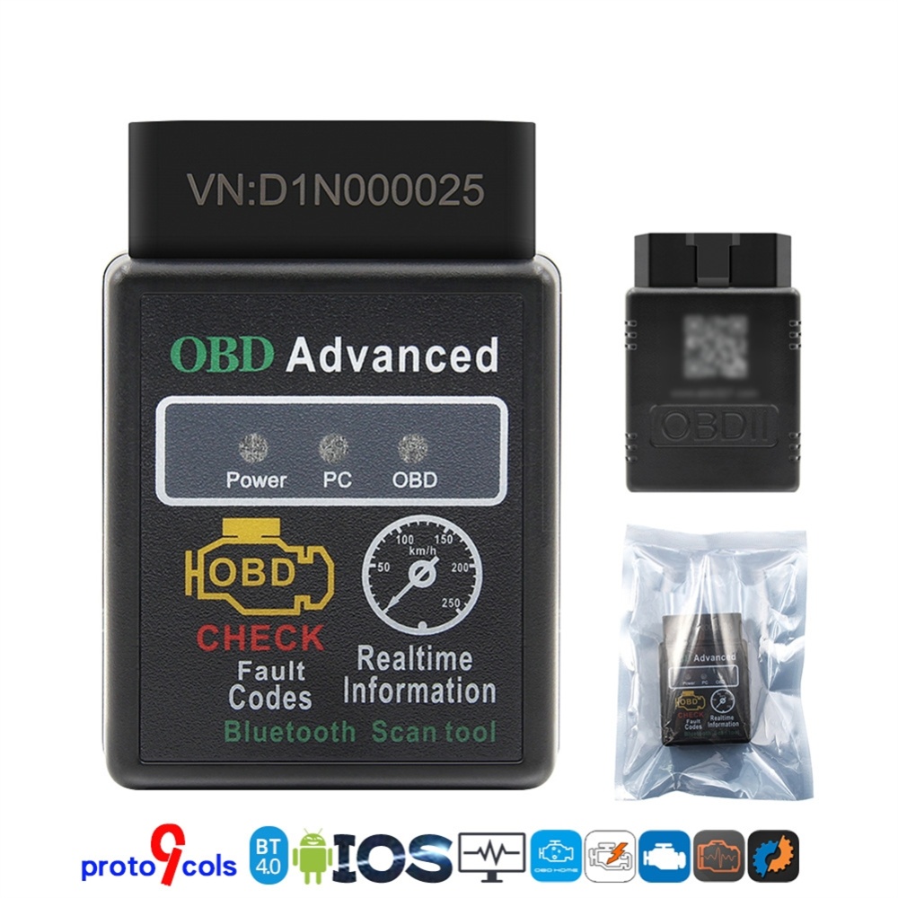 Mini Obd2 Bluetooth-compatible 4.0 Car Scanner Elm Diagnostic Tools Compatible For Android Ios Symbian Windows as picture show - Image 3