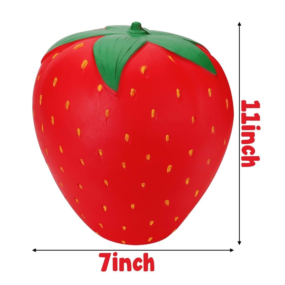 Lovely Extra Large Strawberry Silicone Slow Rising Squishy Squeeze Toy Stress Reliever Kid's large strawberry - Image 3