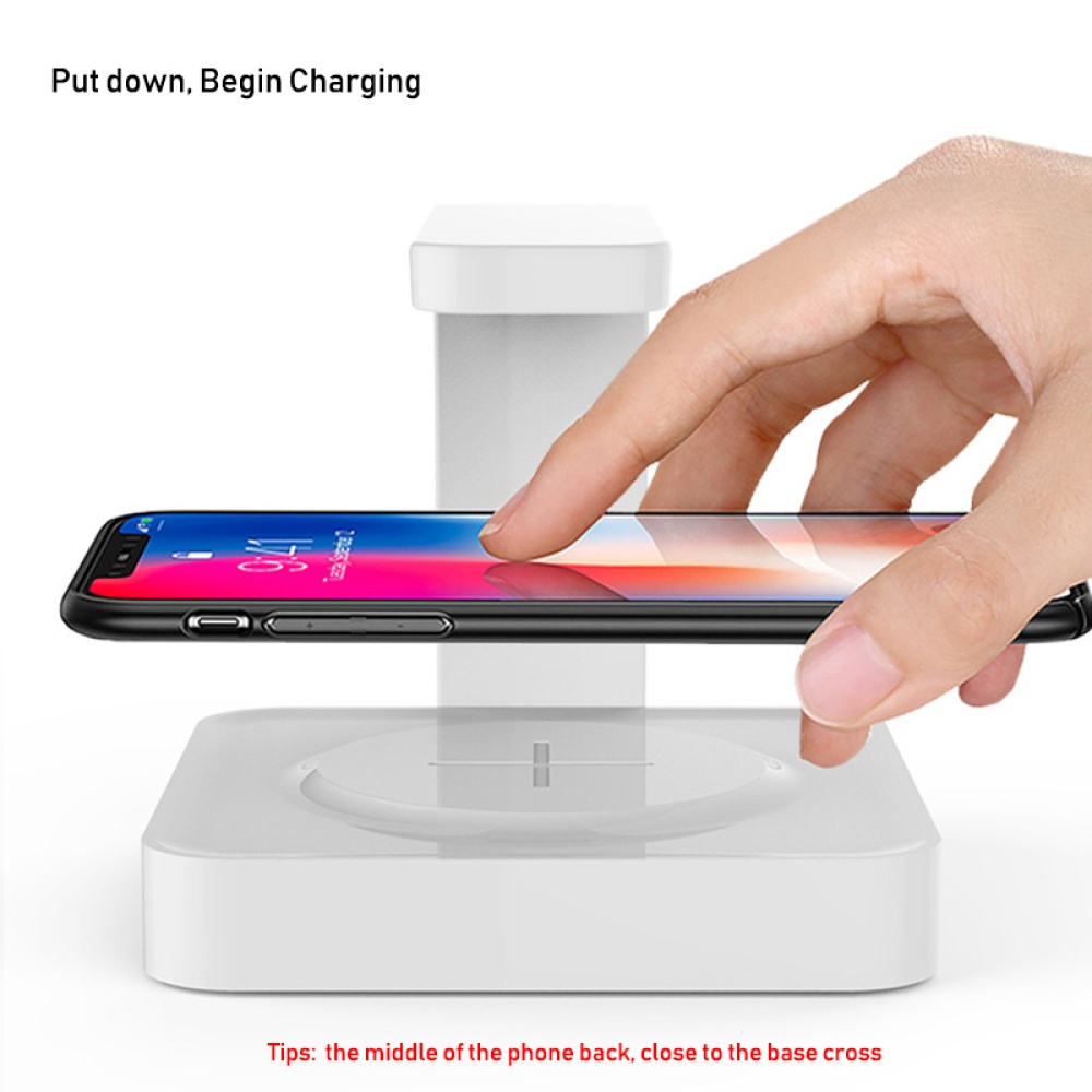 Wireless Charging UV Germicidal Lamp Disinfection Sterilizer Phone Holder white - Image 3