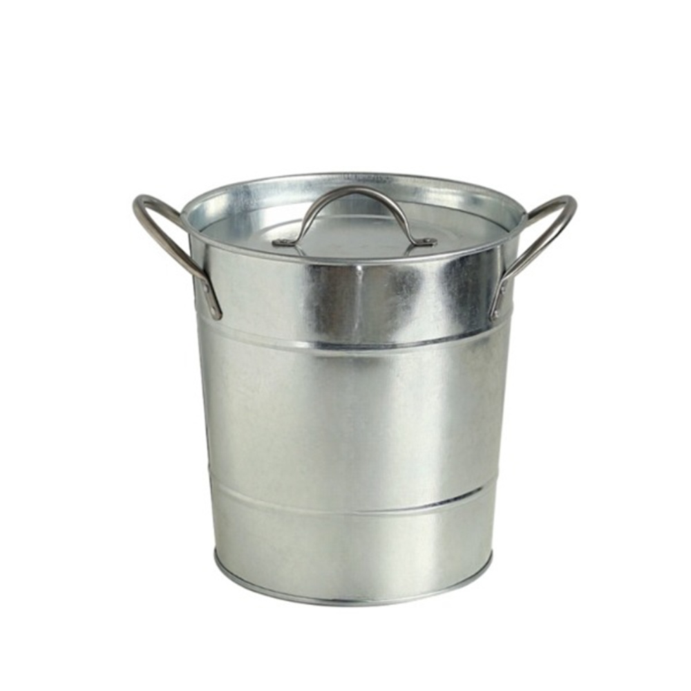 Thickened Ice Bucket With Lid Handles Portable Multi-purpose Beverage Tub Insulated Drink Chiller White - Image 3