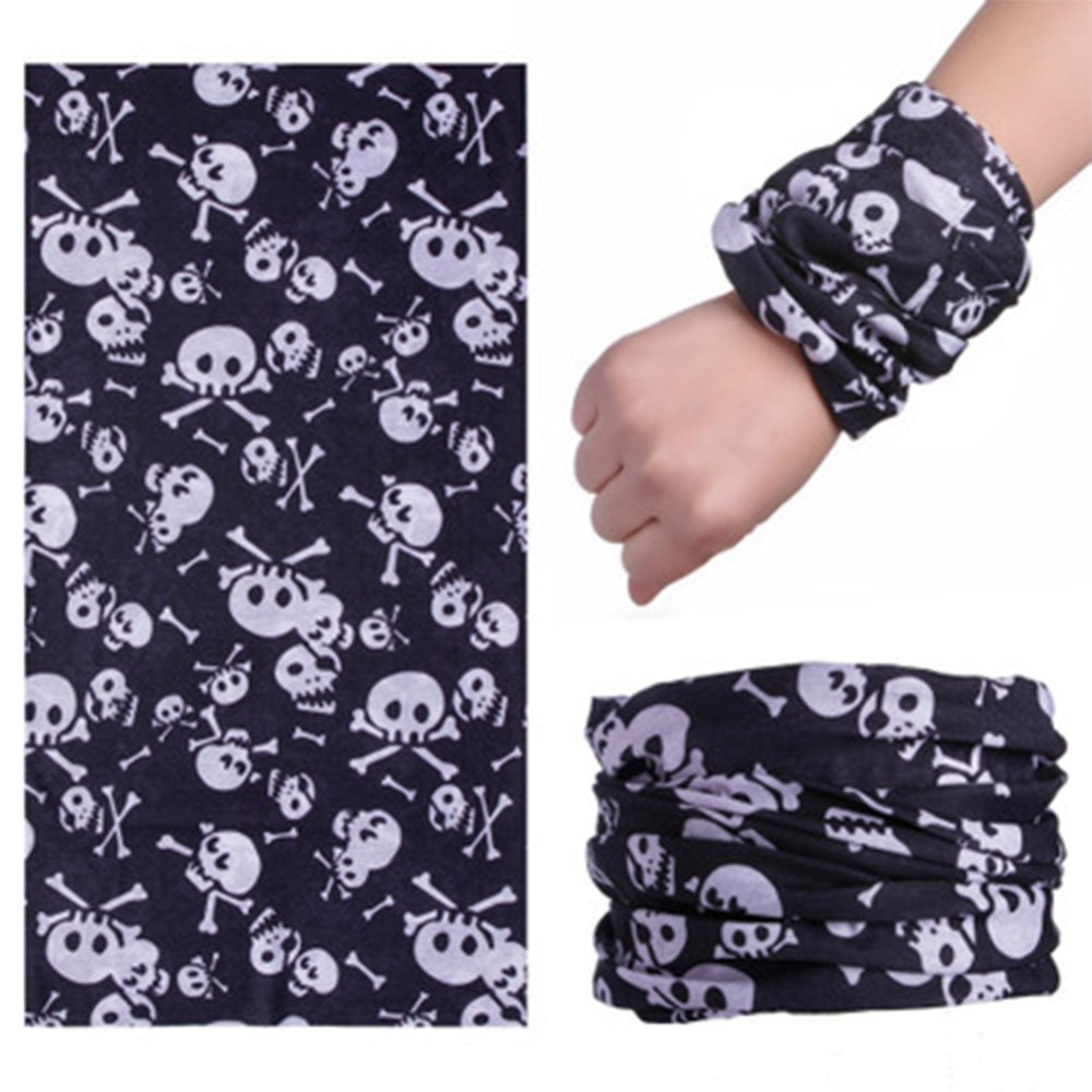 Multifunction Seamless Skull Pattern Magic Riding Mask Warm Scarf Halloween Props 92#_25*50CM or so - Image 3