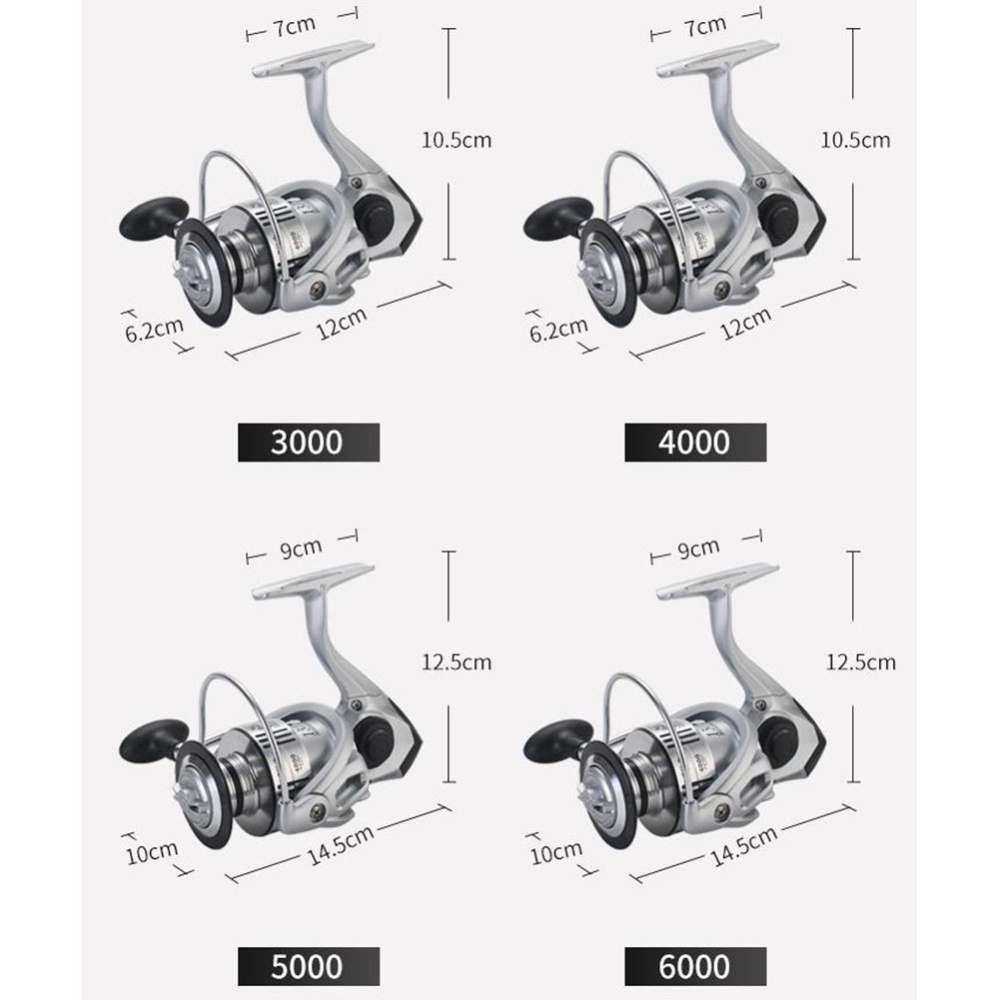 Fishing Reel Spinning Full Metal Anti-corrosion 14BB Lure Sea ZEUS6000 - Image 3