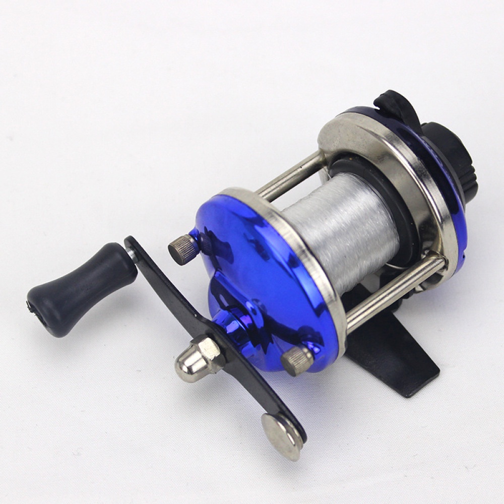 Fishing Reel Mini Metal Bait Casting Spinning Boat Ice with Line Red ice wheel - Image 3