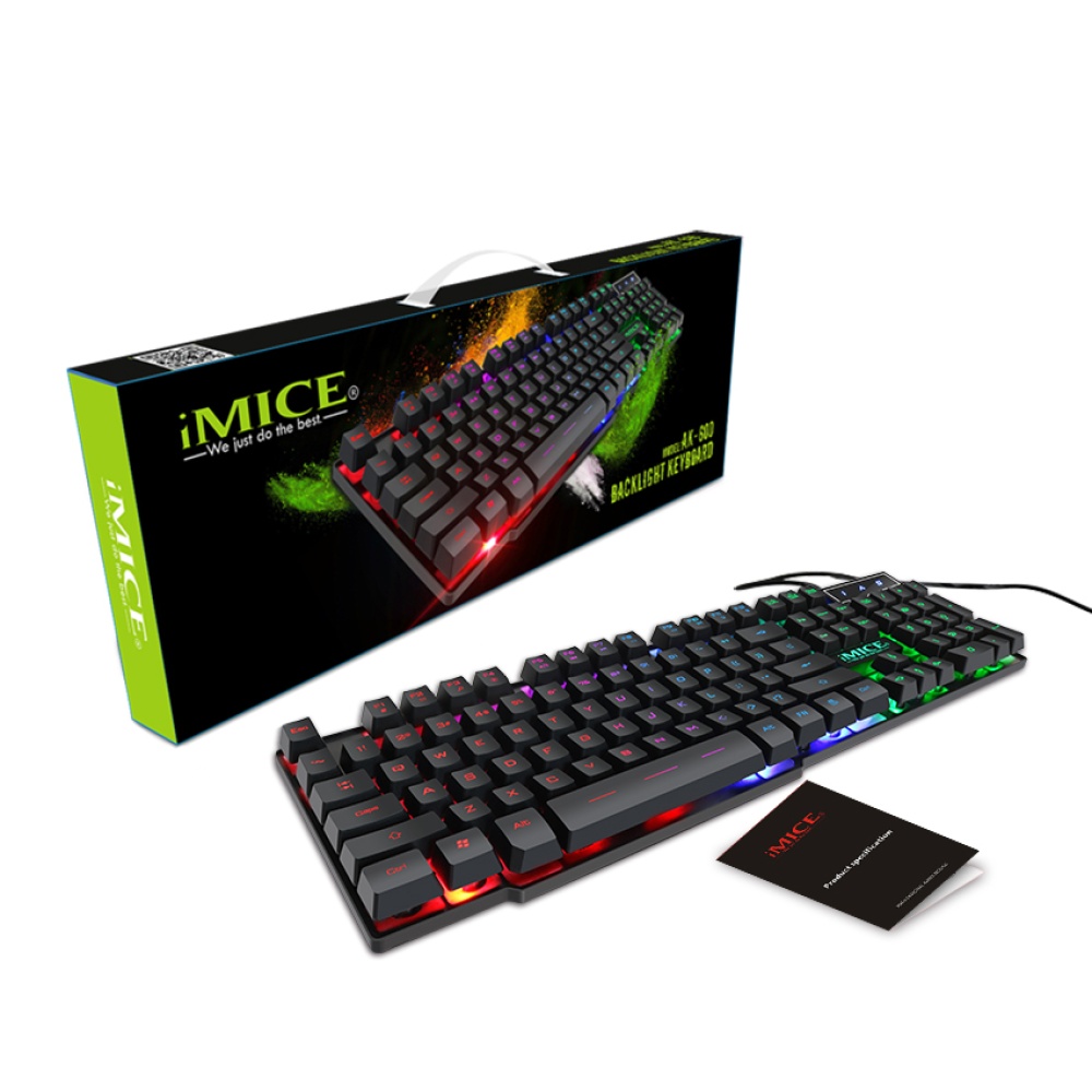 AK-600 Backlit Gaming Keyboard Imitation Mechanical With RGB Backlight for Windows/Mac PC Laptop Games black - Image 3