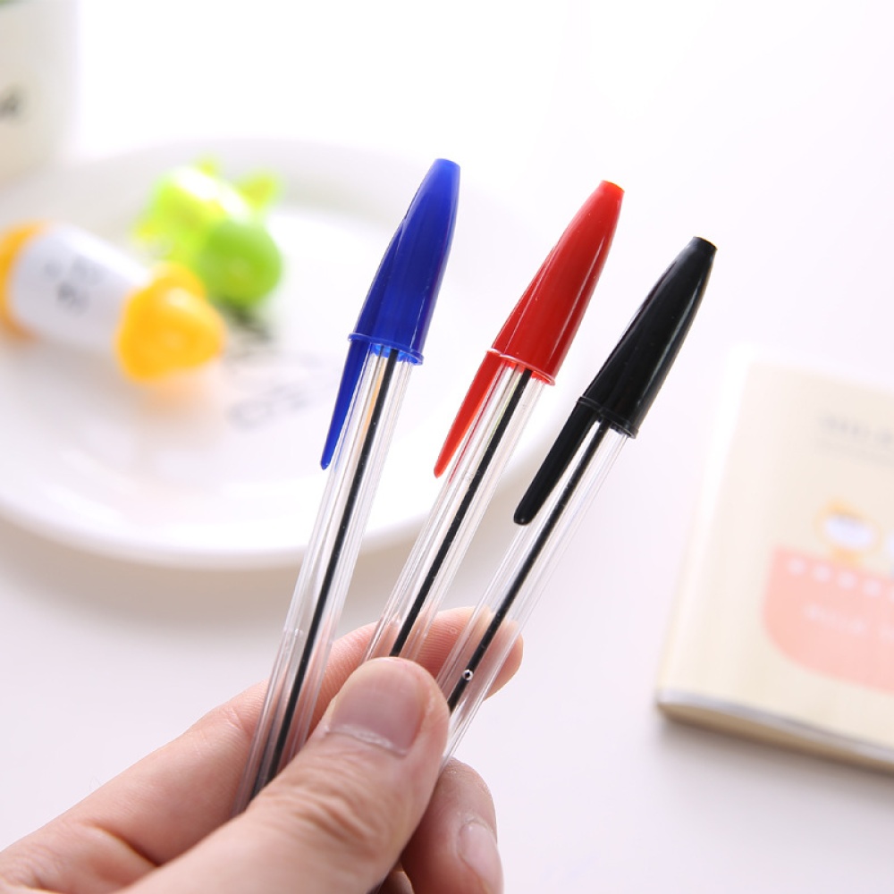 50pcs 1.0mm Medium Ballpoint Pens Ball Point Biros Red / Blue Black red_1.0MM - Image 2