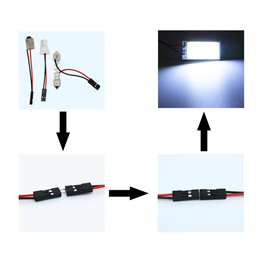 Led Reading Light Interior Cob Board Patch 18 Wick C5w Car Ceiling lights 20*40mm light board without the lead - Image 3