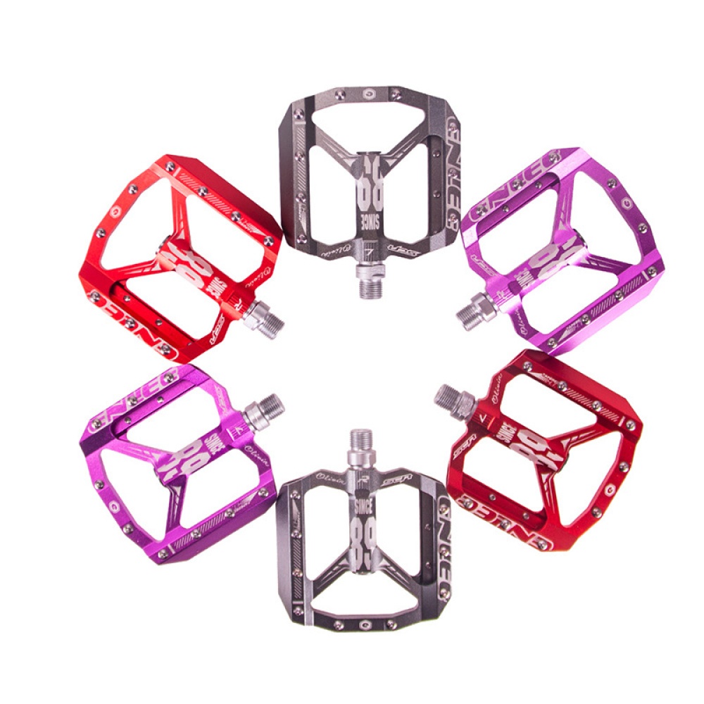 Bicycle Ultra Light Bearing Aluminum Alloy Pedal Mountain Bike Riding Spare Parts purple_One size - Image 2