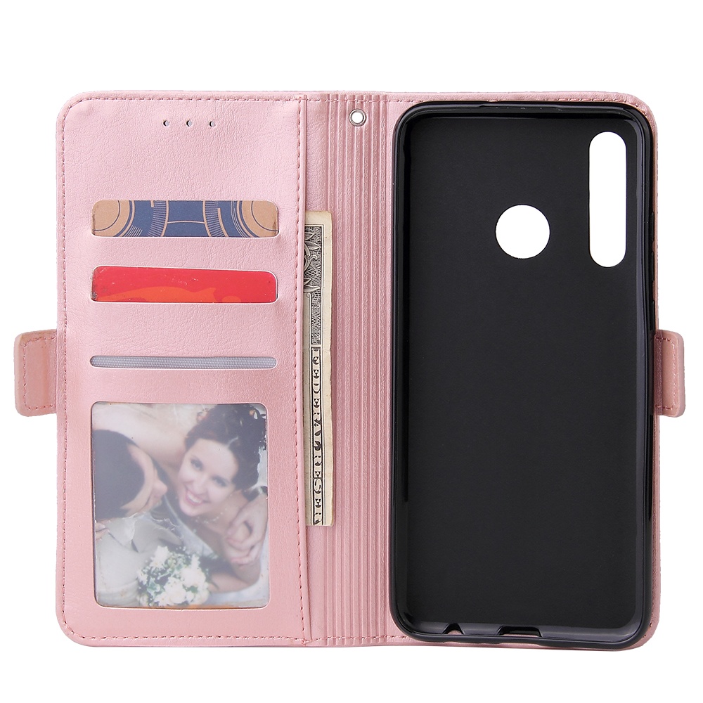 For Huawei Enjoy 9-Y7 2019-Y7 PRIME 2019 with fingerprint hole - Y7 PRO Solid Color PU Leather Zipper Wallet Double Buckle Protective Case S - Image 3