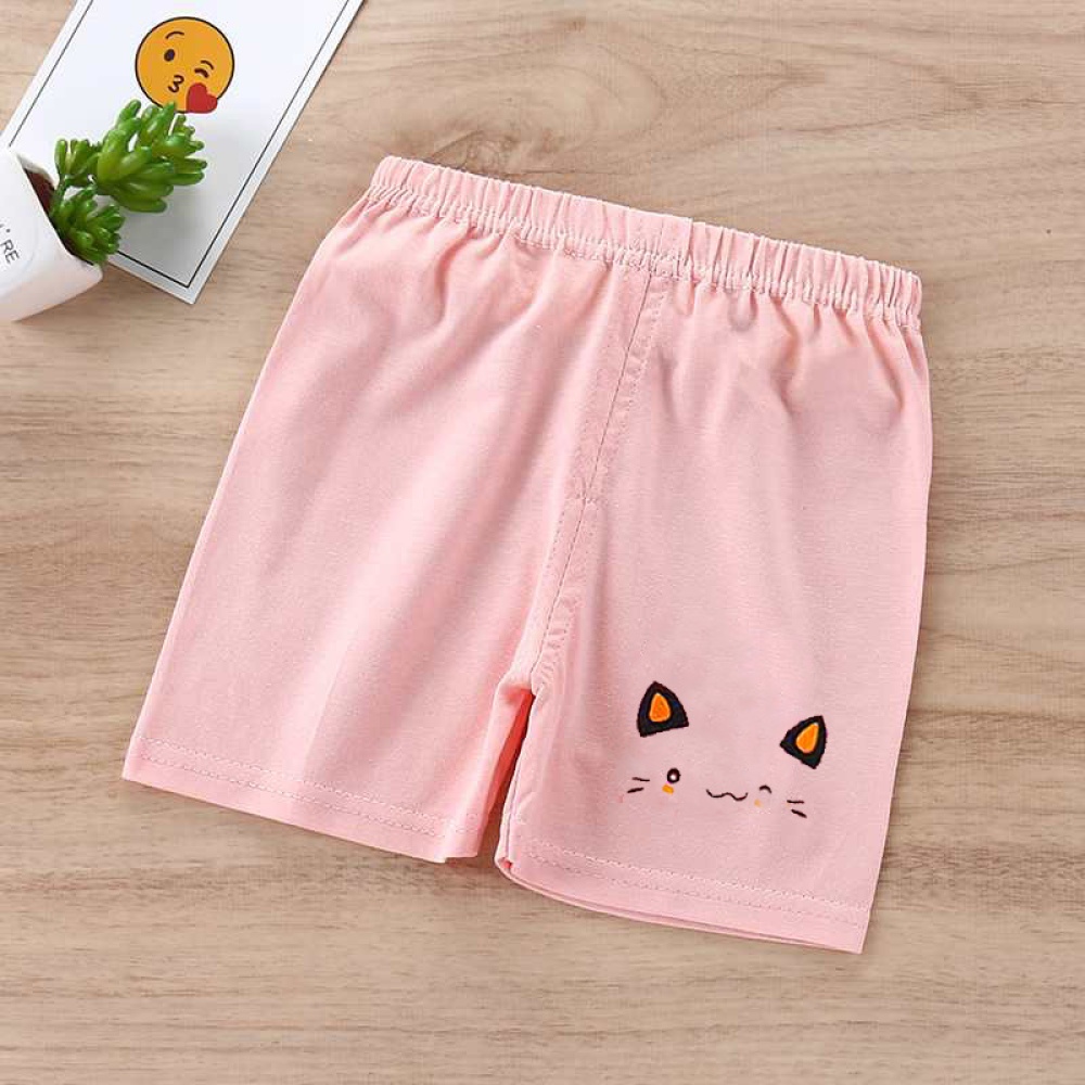 Kids Cotton Shorts Cute Cartoon Printing Summer Breathable Casual Short Pants For 0-7 Years Old Boys Girls pink cat head 1-2Y 55#80CM - Image 3