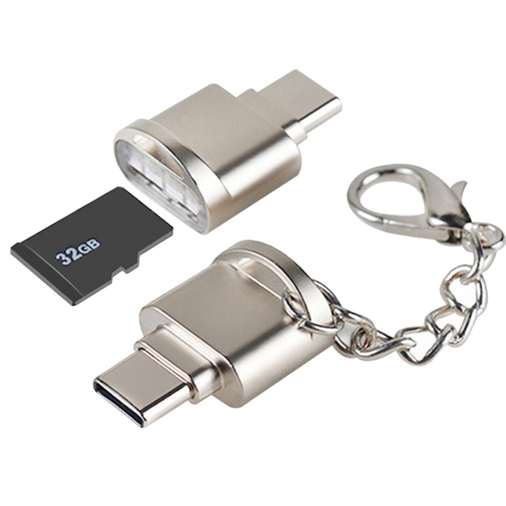 USB 3.1 Type-C Card Reader USB-C TF Micro SD OTG Adapter Memory Silver - Image 3