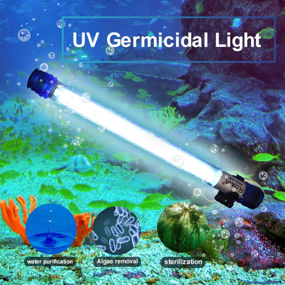 110v-220V Aquarium UV Germicidal Light Ultraviolet Sterilizer Lamp Submersible Diving Fish Reef Coral Tank Bactericidal - Image 2