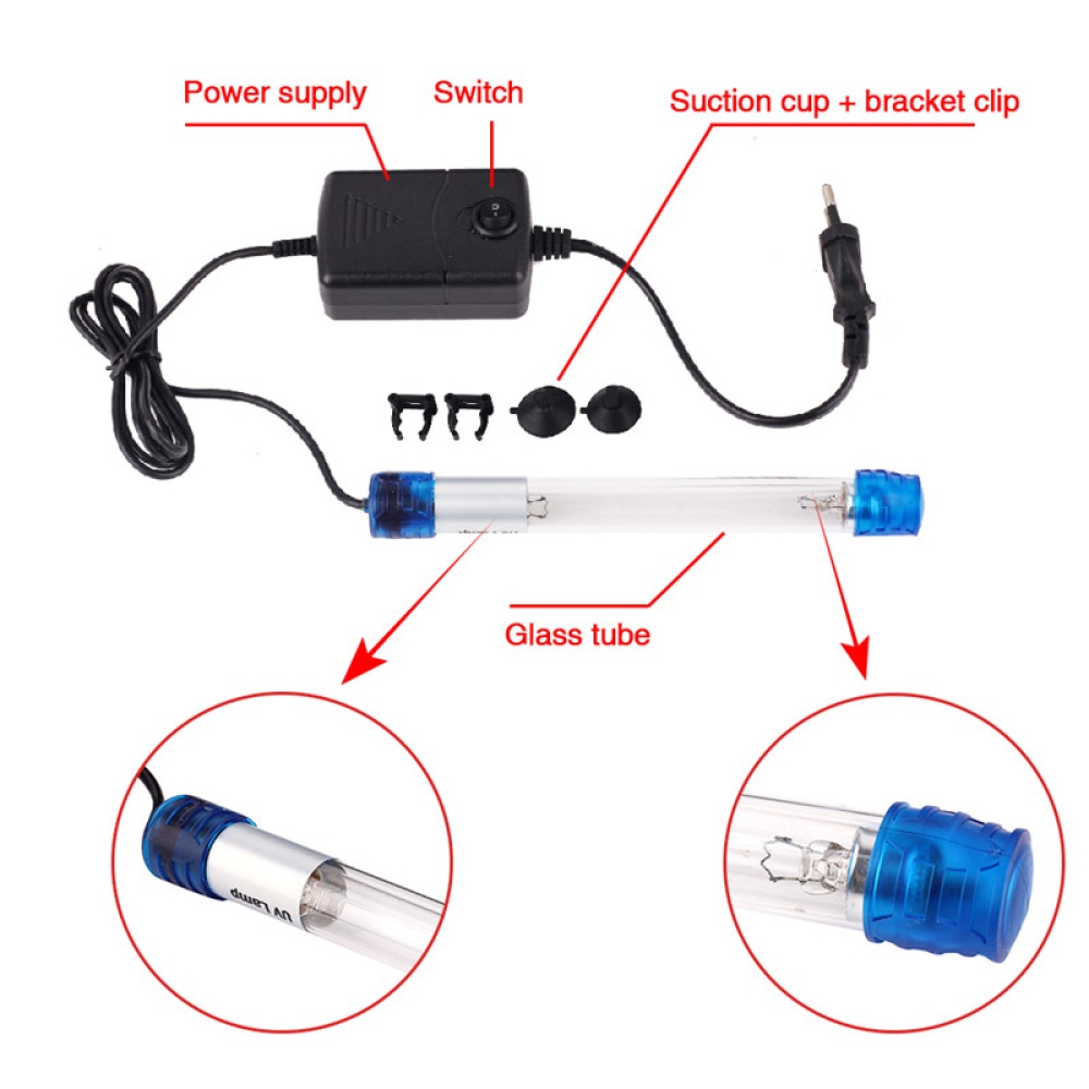 110v-220V Aquarium UV Germicidal Light Ultraviolet Sterilizer Lamp Submersible Diving Fish Reef Coral Tank Bactericidal - Image 3