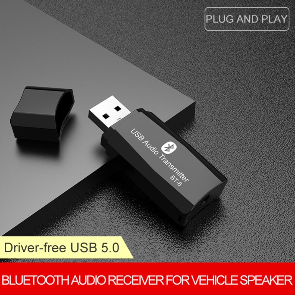 Bluetooth 5.0 Speaker Amplifier TV USB Computer AUX Audio Adapter black - Image 3