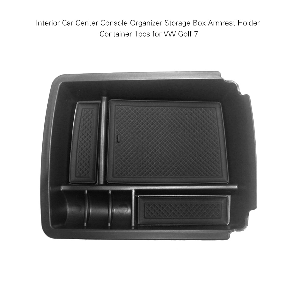 Car Armrest Box Storage Phone Holder Container Organizer Tray for VW Golf 7 MK7 2014 - 2018 - Image 2