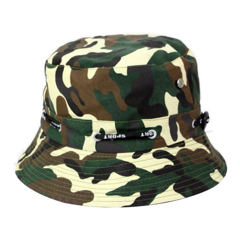 Bucket Hats Men Outdoor Fisherman Hat Cotton Fishing Cap Camouflage Caps dark brown_adjustable - Image 2