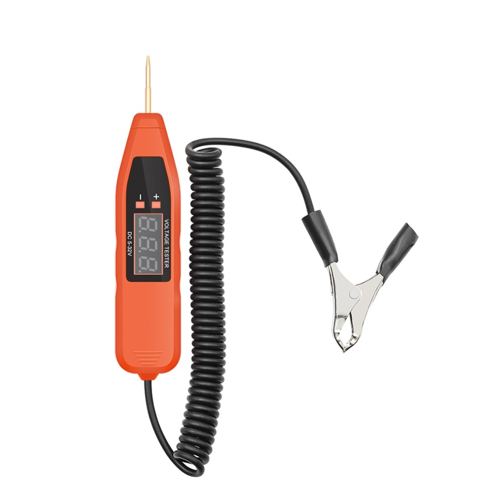 5-32v Car Voltage Circuit Test Pen Digital Power Probe Pencil Diagnostic Tool For Cars Trucks Boats Trailers (black/orange random) - Image 2