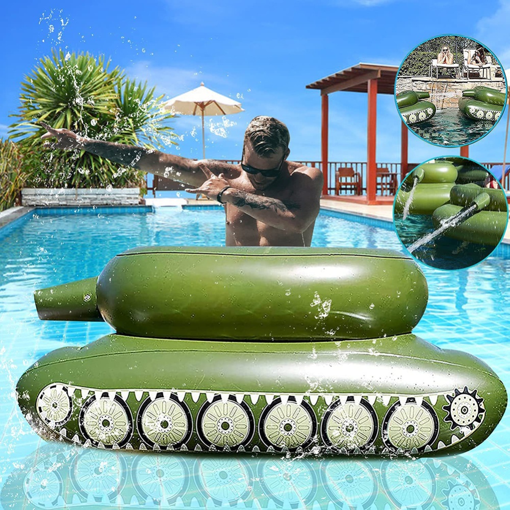 Baby Inflatable Pool Floats Big Tank with Water Sprayer Swimming Ring PVC Toys for Kids Summer Party - Image 2