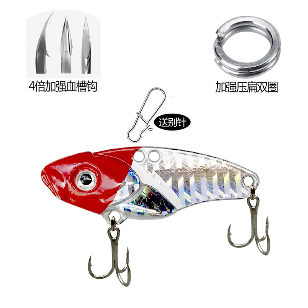 fishing lure 10/20g 3D Eyes Metal Vib Blade Lure Sinking Vibration Baits Artificial Vibe for Bass Pike Perch Fishing Silver colorful_10g - Image 2