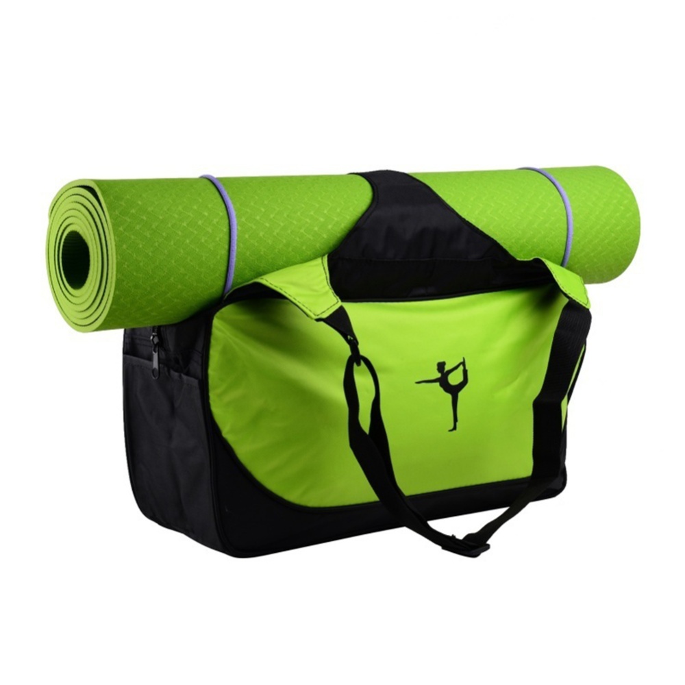 Large Capacity Yoga Bag Shoulder Waterproof Case Carriers (Mat not included) 48*24*16cm Fluorescent green - Image 2