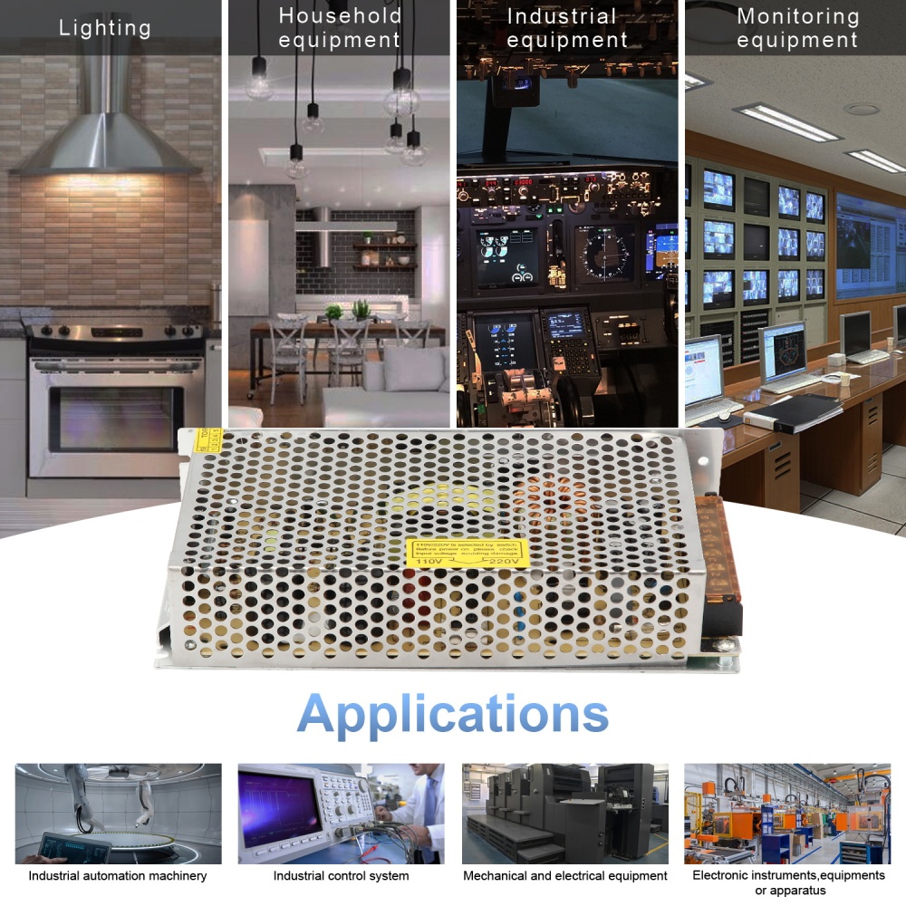 220V to 12V DC 15A 180W Universal Regulated Switching Power Supply for LED Lighting Strip As shown_180 watts 12 volts - Image 3