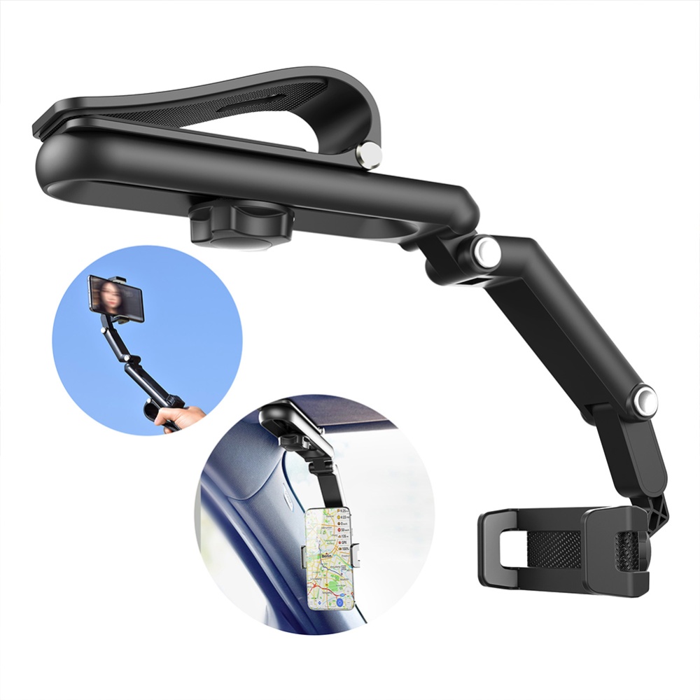 Multifunctional Mobile Phone Holder Car Rearview Mirror Rear Seat Video Photo Shooting Kitchen Desktop Bracket green - Image 2