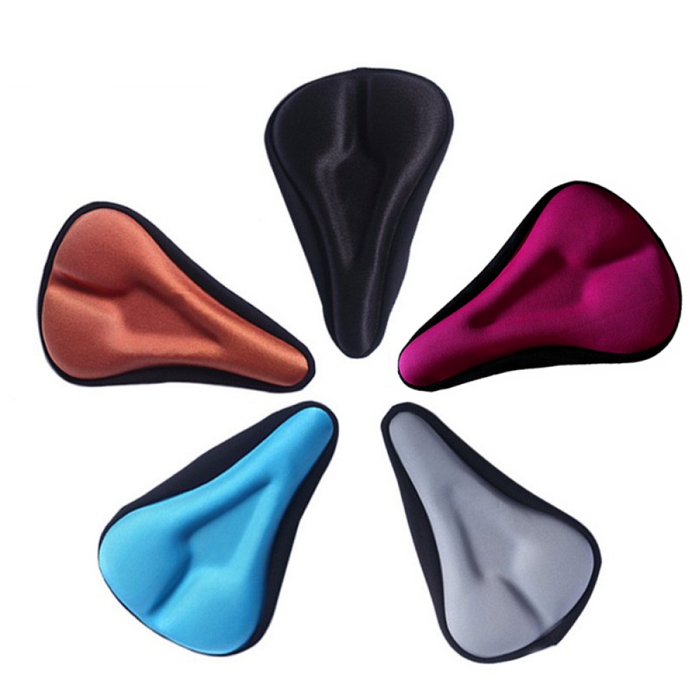 Bicycle Seat Cover Breathable Saddle Soft Thickened Cushion Cycling Gel Pad purple_One size - Image 3