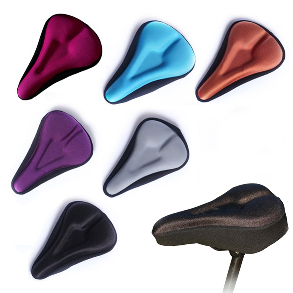 Bicycle Seat Cover Breathable Saddle Soft Thickened Cushion Cycling Gel Pad black_One size - Image 2