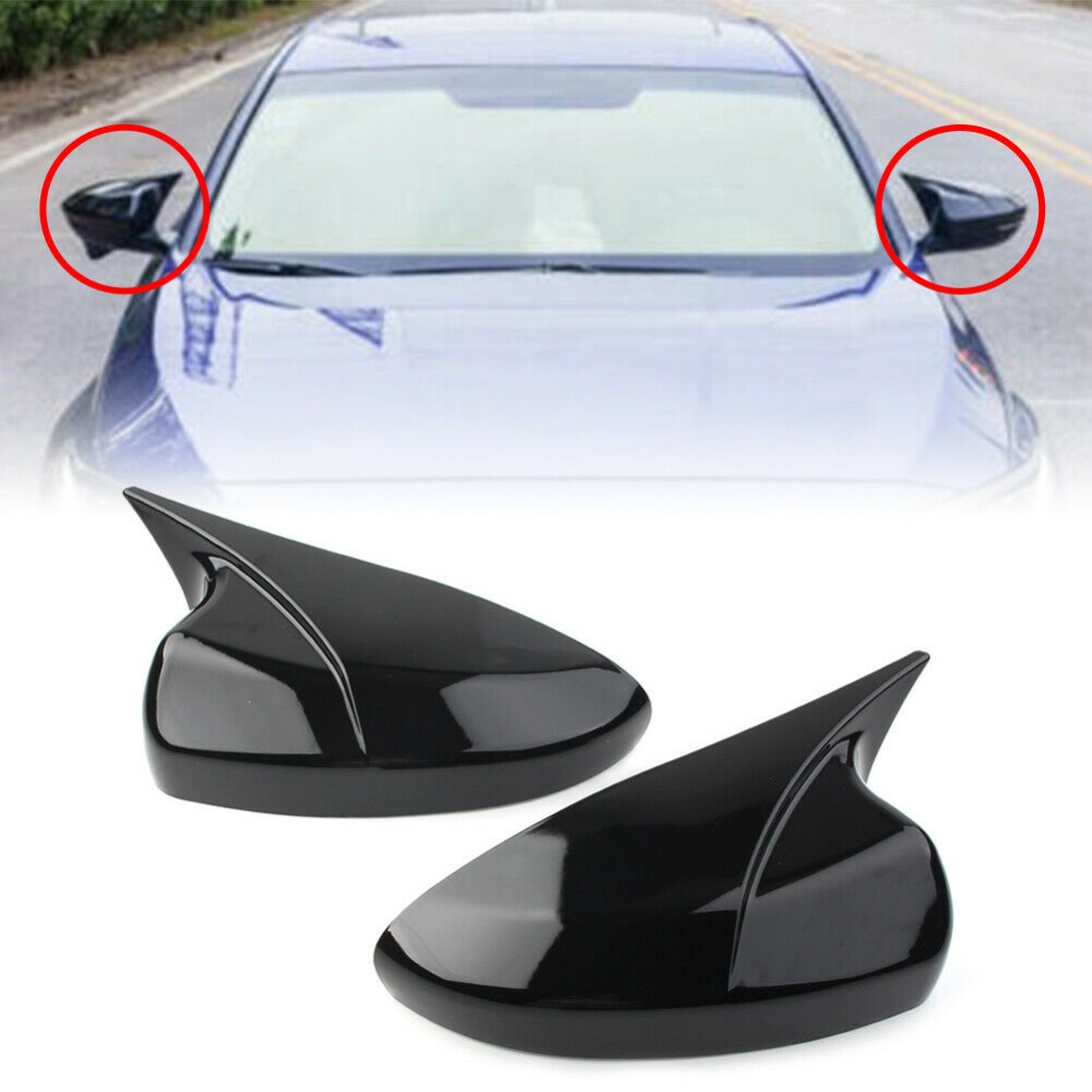 Rear View Mirror Cover Glossy Black Side Trim For Honda Accord 2018-2021 Bright black - Image 3