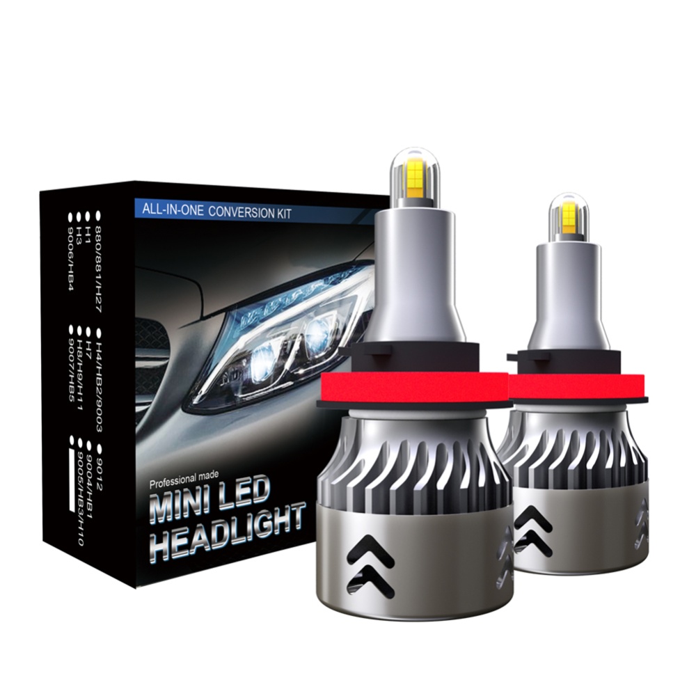 1 Pair Aluminum Car Headlights 1904 12000/min 6000k Ip68 Waterproof Heatproof Led Lamp H8/H9/H11 - Image 2