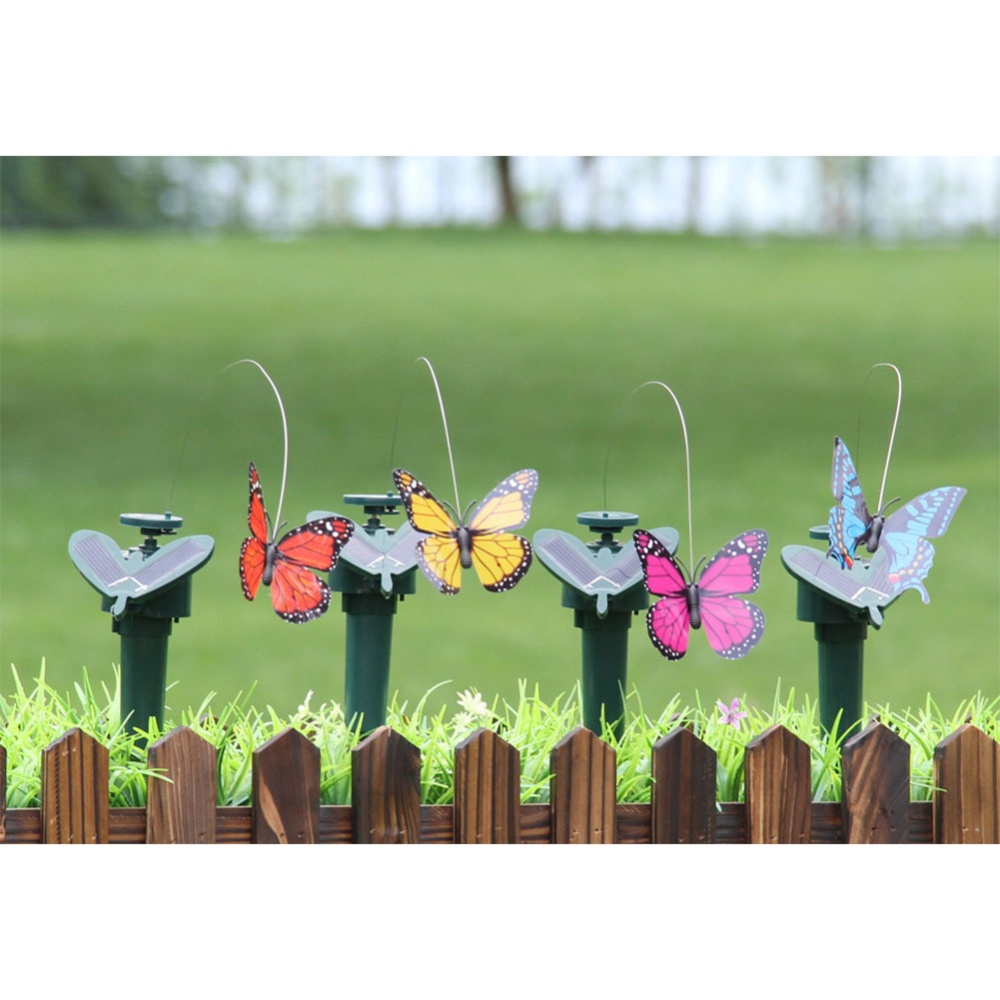 Creative Simulation Butterflies/Feather Bird Solar-Powered Vibration Dancing Flying Garden Decor Solar Butterfly - Image 3