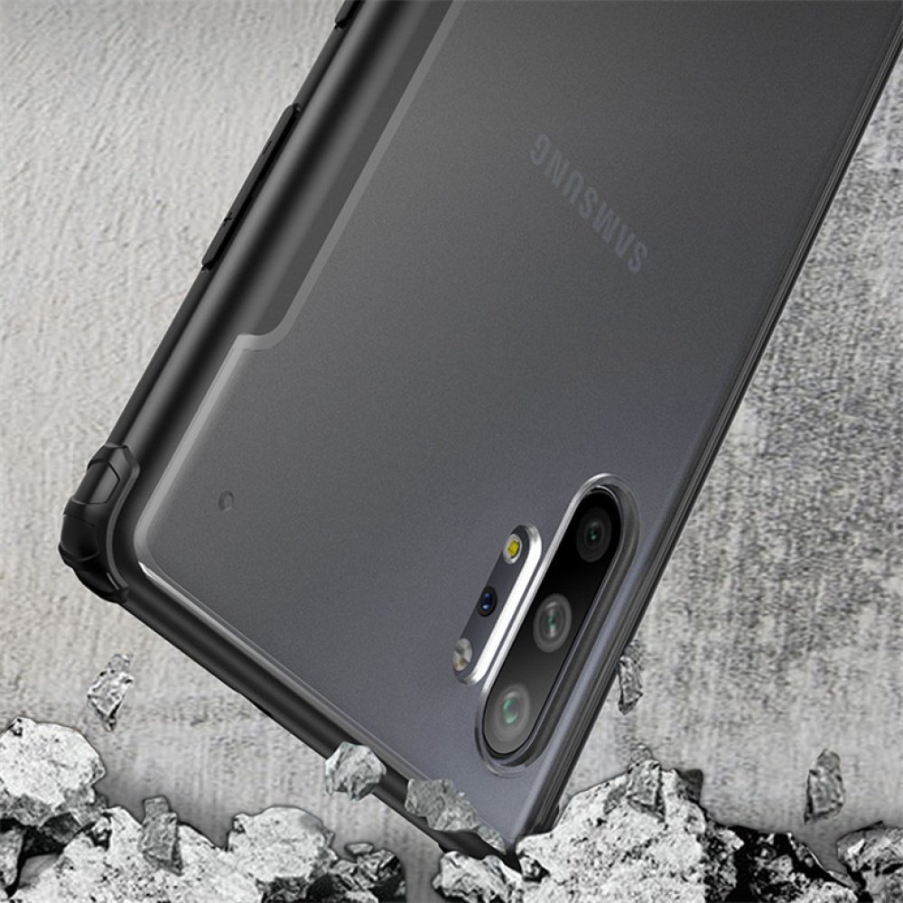 Frosted All-inclusive Armor Anti-fall Mobile Phone Case Cover for Samsung Note10+ black_Samsung Note10+/Note10 plus - Image 3