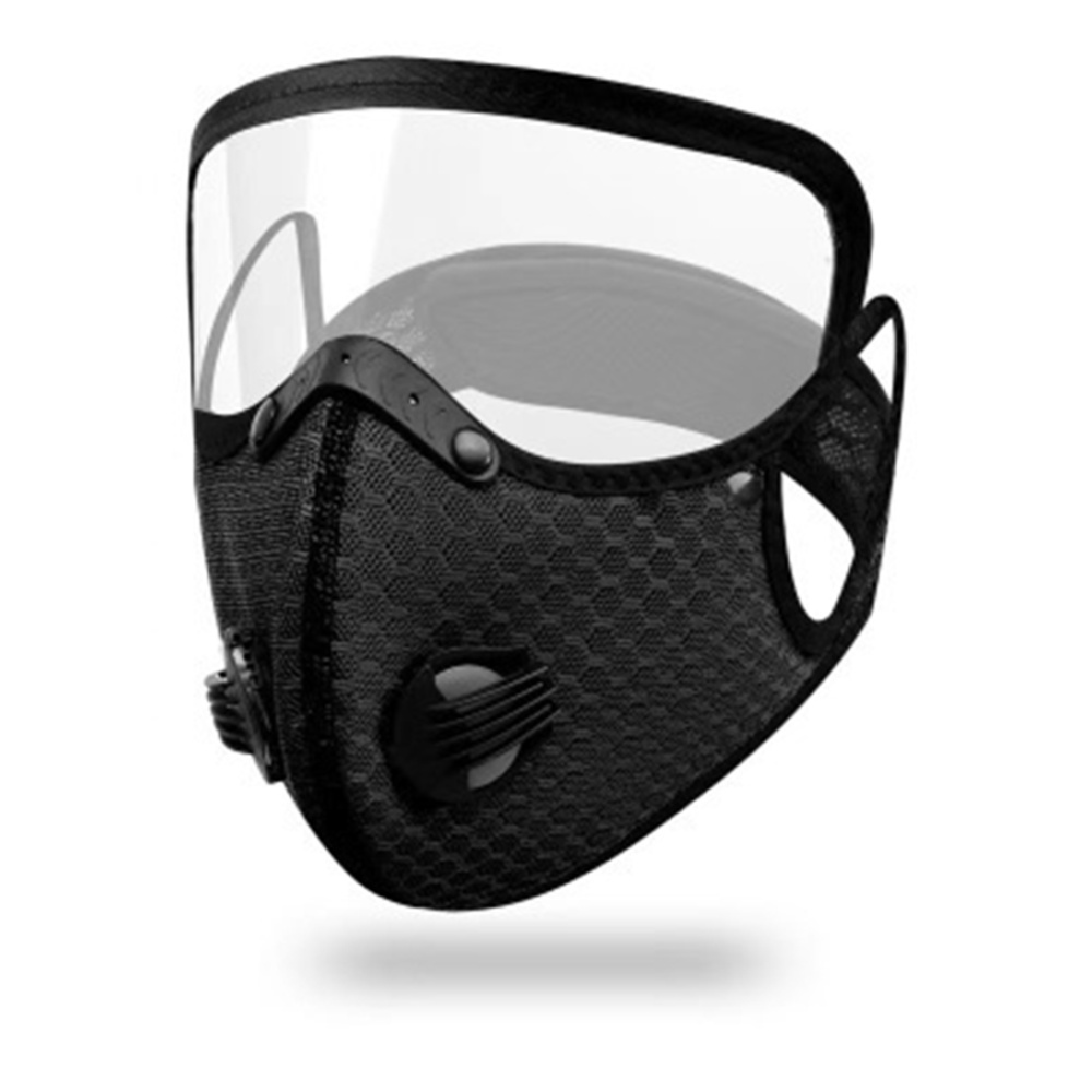 Cycling Face Mask Goggles Outdoor Anti-fog Dust-proof Breathable Black (with eye mask) - Image 2