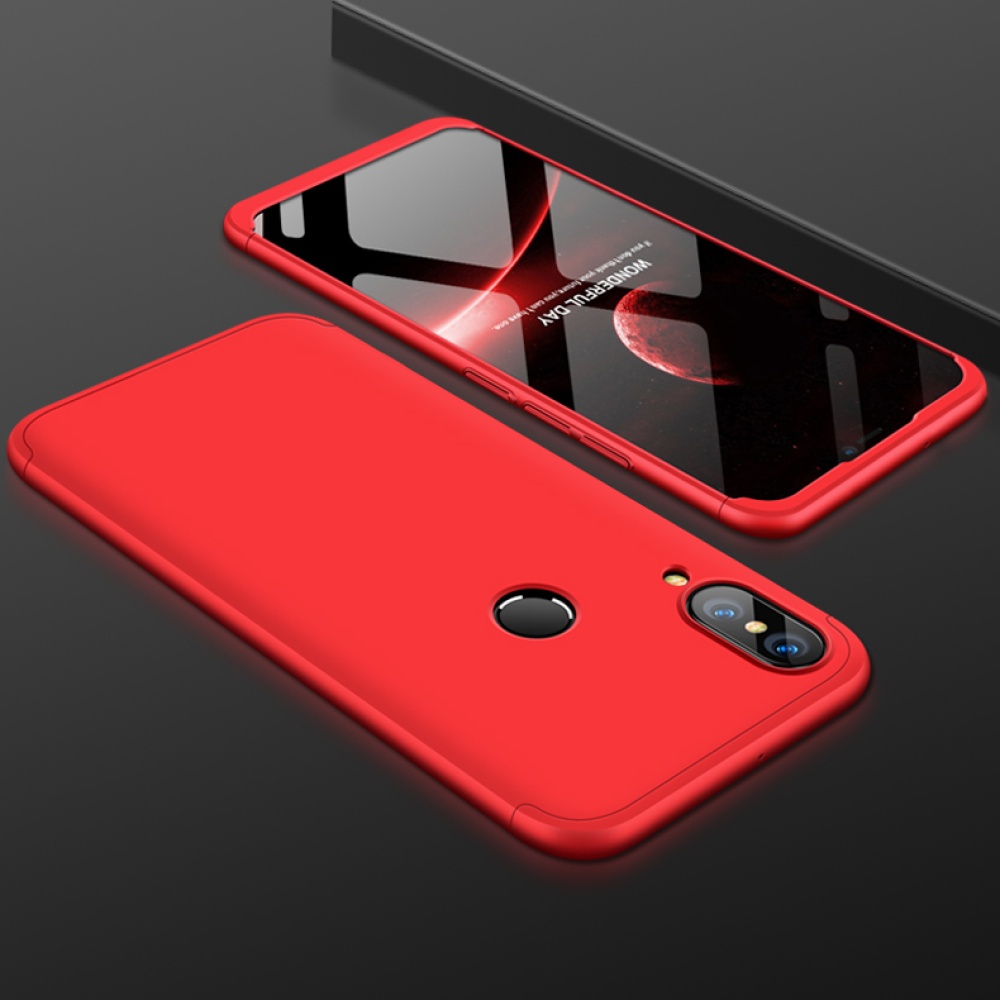 For HUAWEI NOVA 3 in 1 360 Degree Non-slip Shockproof Full Protective Case red - Image 3