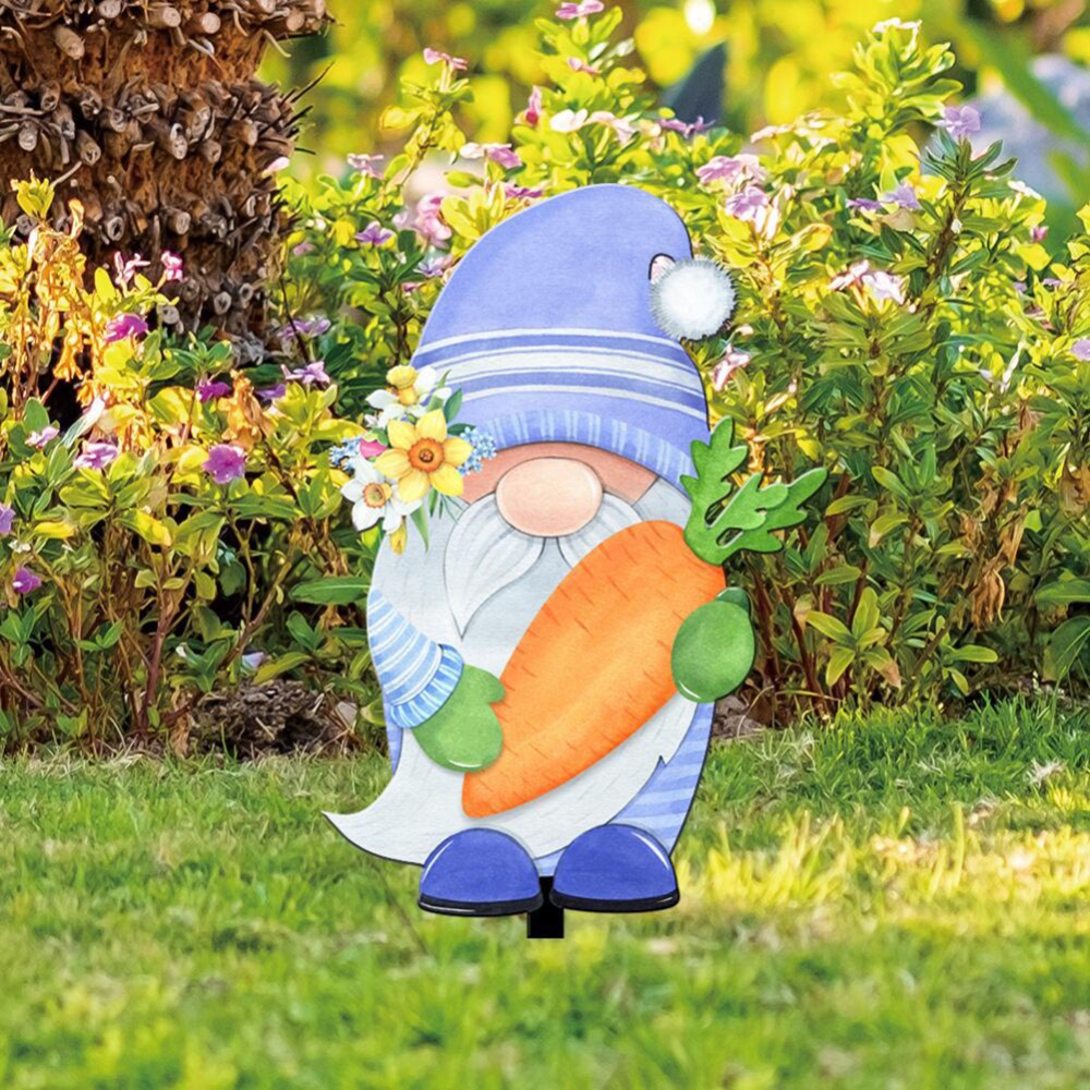 Easter Dwarf Radish Acrylic Yard Stakes Strong Weather Resistant Signs For Outdoor Patio Lawn Decorations as shown in the picture - Image 2