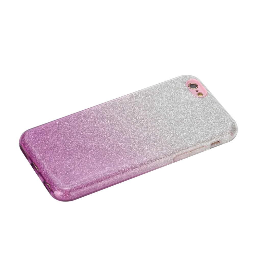 For iphone 6/6S/6 plus/6S plus/7/8/SE 2020 Phone Case Gradient Color Glitter Powder Cover with Airbag Bracket purple - Image 3