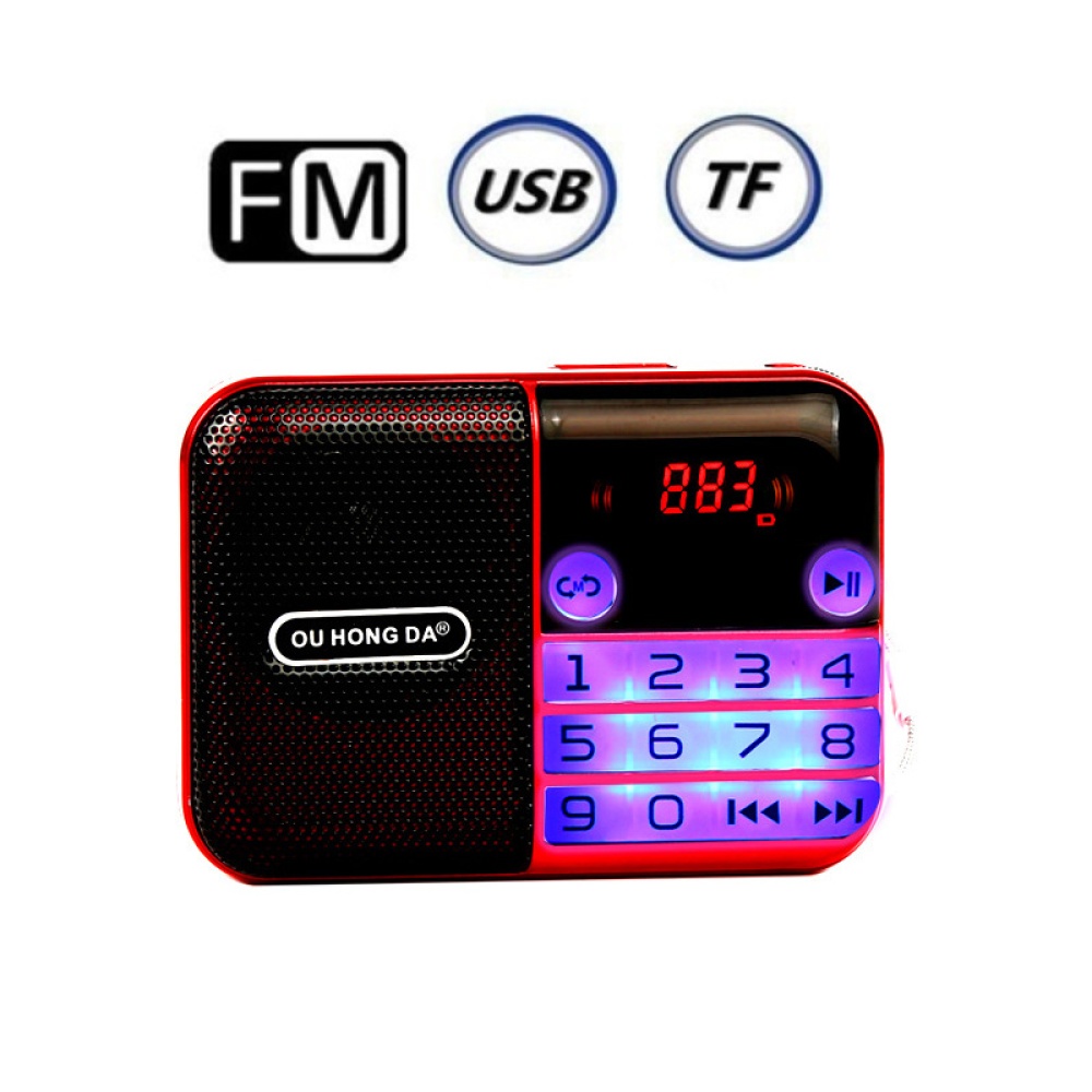 Kk-190 Portable Mini Fm Radio Rechargeable Handheld Digital Usb TF Mp3 - Image 2