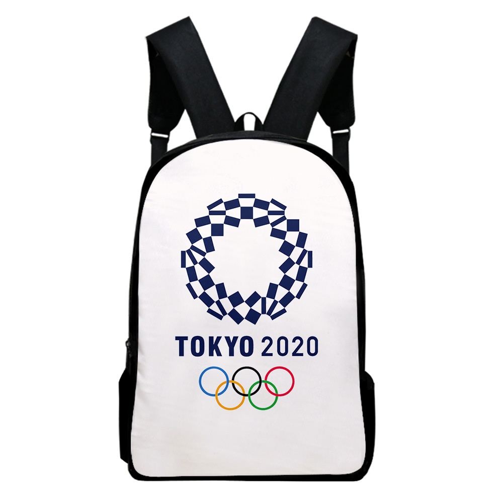 Sports Backpack Man Woman Shoulders Bag 2020 Tokyo Olympics Print Casual Bags I_Free size - Image 3