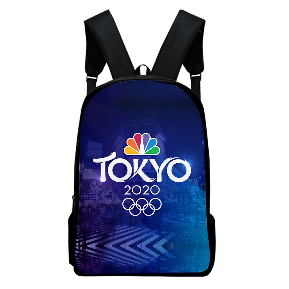 Sports Backpack Man Woman Shoulders Bag 2020 Tokyo Olympics Print Casual Bags I_Free size - Image 2